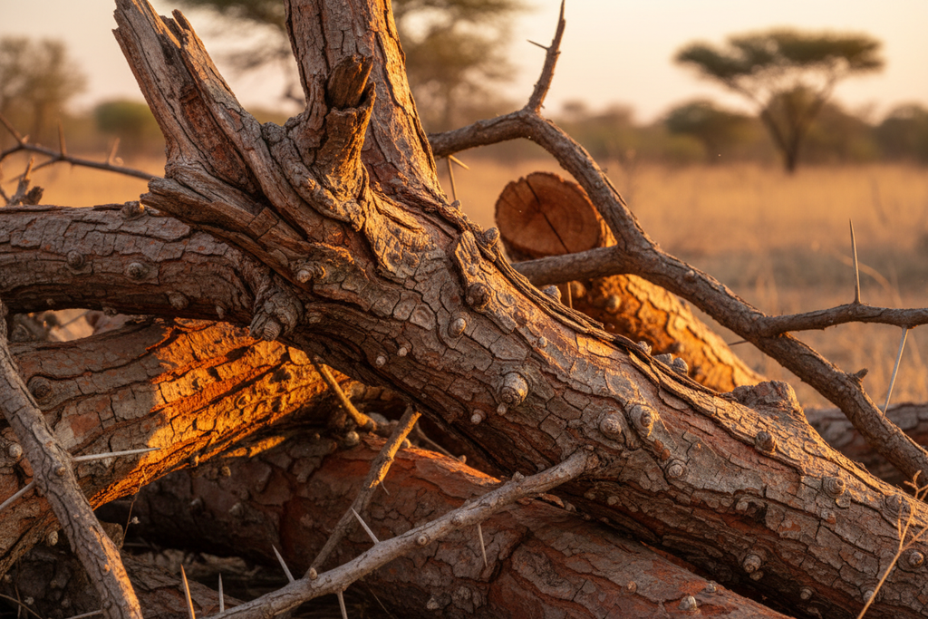 Knoppies doring wood